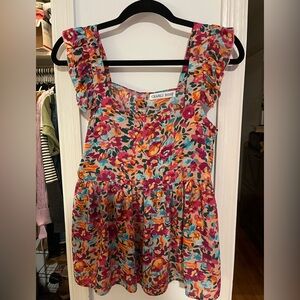 Floral pink dressy top.